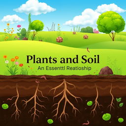 A beautifully designed cover page for a report on plants and soil
