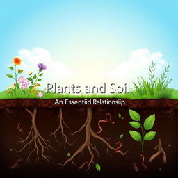 A beautifully designed cover page for a report on plants and soil