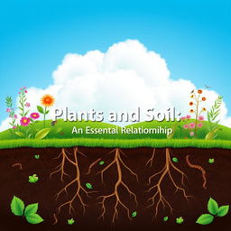A beautifully designed cover page for a report on plants and soil