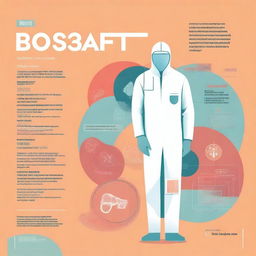 A top-quality digital art depicting a professional cover page dedicated to the topic of Biosafety