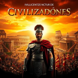 A legendary movie poster for a film set in the High Empire of Ancient Rome, titled 'Civilizaciones'