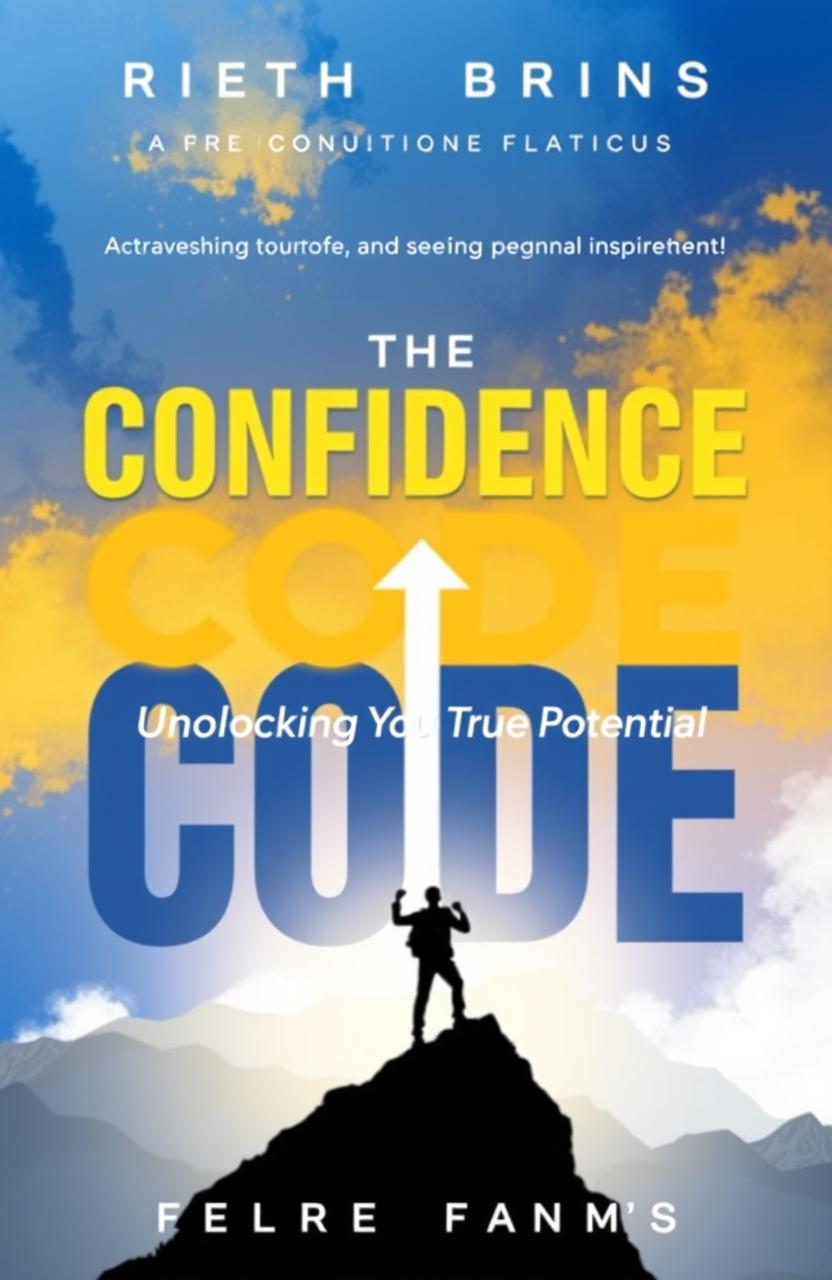 A dynamic book cover design for 'The Confidence Code: Unlocking Your True Potential'