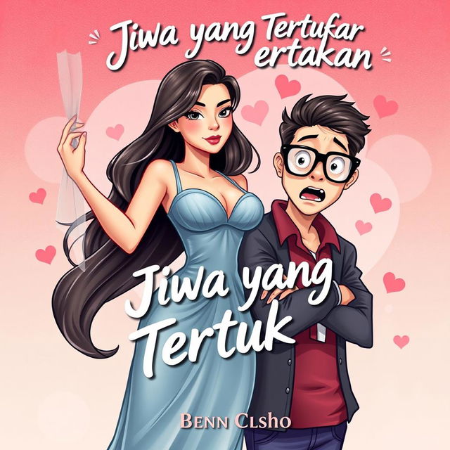 A book cover illustration for a novel titled 'Jiwa yang Tertukar'