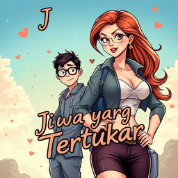 A captivating cover for a novel titled 'Jiwa yang Tertukar'