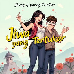 A captivating cover for a novel titled 'Jiwa yang Tertukar'