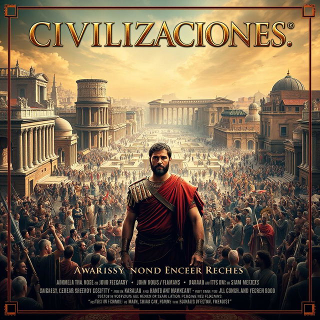 A legendary movie poster for a film titled 'CIVILIZACIONES', set in the Low Empire of Ancient Rome
