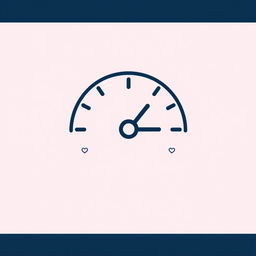 A dark blue line art icon depicting a gauge or meter of satisfaction, representing social media reactions
