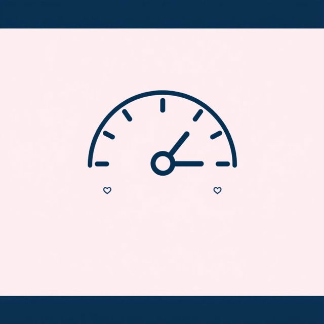 A dark blue line art icon depicting a gauge or meter of satisfaction, representing social media reactions