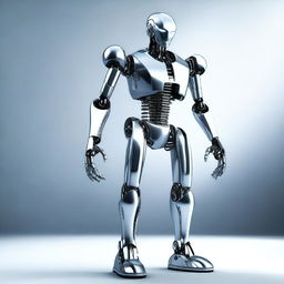 A digital art image of a robot in high resolution