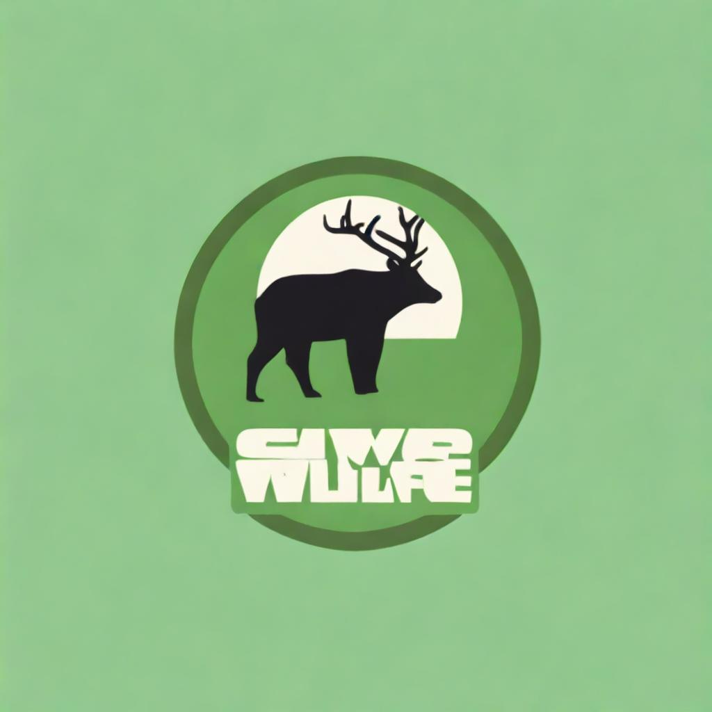 This is a high-quality digital art image of a 'Save Wildlife' logo