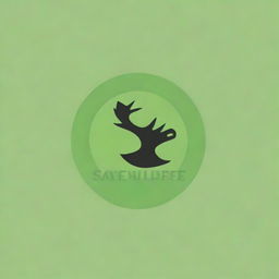 This is a high-quality digital art image of a 'Save Wildlife' logo