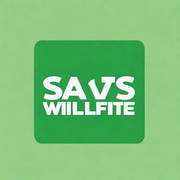 This is a high-quality digital art image of a 'Save Wildlife' logo