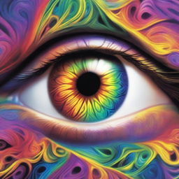 This is a high-quality book cover image, featuring a vivid, close-up depiction of a colorful eye