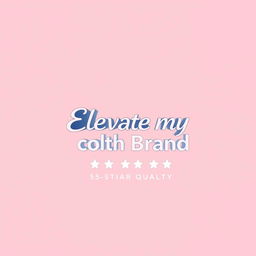 A sleek and modern dark blue line art icon representing the phrase 'Elevate my cloth Brand with 5-Star Quality' designed for social media use