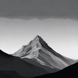 This is a high-quality digital art of a mountain