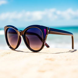 A high-quality image of stylish sunglasses from Araf Optics, showcasing a modern, sleek design with a glossy finish