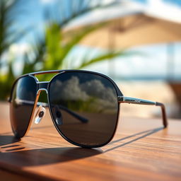 An elegant and stylish representation of Araf Optics sunglasses, featuring a modern design with an attractive frame and premium quality lenses