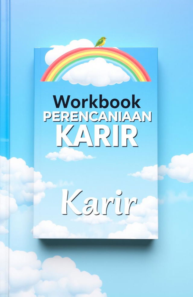 A beautifully designed book cover titled "Workbook Perencanaan Karir" prominently placed in the center