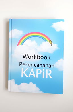 A beautifully designed book cover titled "Workbook Perencanaan Karir" prominently placed in the center