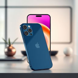 A sleek and modern smartphone designed to resemble an iPhone 13, featuring the iconic rounded edges, a vibrant Super Retina XDR display, and a dual-camera system on the back