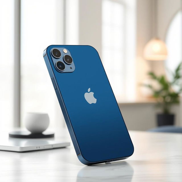 A sleek and modern smartphone designed to resemble an iPhone 13, featuring the iconic rounded edges, a vibrant Super Retina XDR display, and a dual-camera system on the back