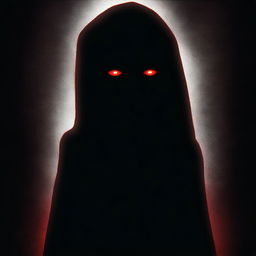 This is a high-quality digital art image, depicting a mysterious female figure shrouded in darkness