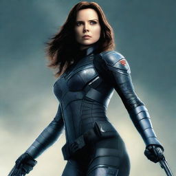 This is a high-quality digital art image, portraying the female version of the Winter Soldier