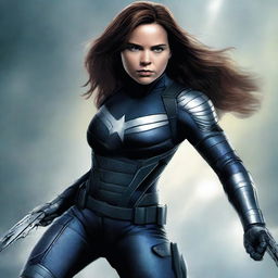 This is a high-quality digital art image, portraying the female version of the Winter Soldier