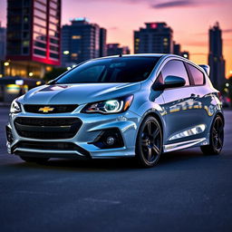 A sleek and stylish Chevrolet Corsa Evolution, showcasing its compact design and modern features