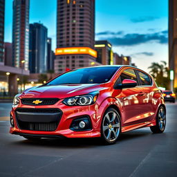 A sleek and stylish Chevrolet Corsa Evolution, showcasing its compact design and modern features