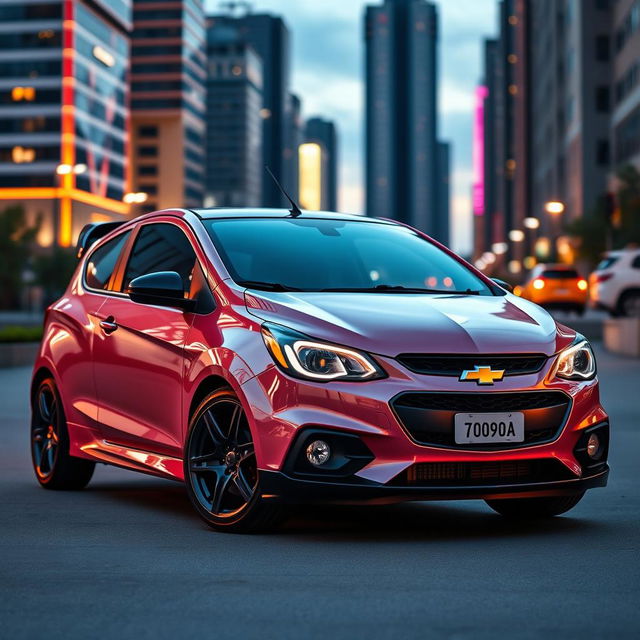 A sleek and stylish Chevrolet Corsa Evolution, showcasing its compact design and modern features