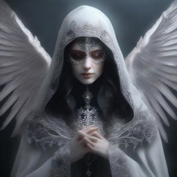 This is a high-quality digital art image, portraying the female Angel of Death