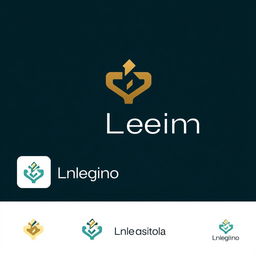 A modern, minimalist logo design, featuring a sleek font and a unique abstract symbol
