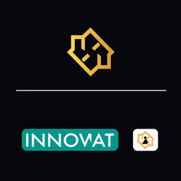 A modern, minimalist logo design, featuring a sleek font and a unique abstract symbol