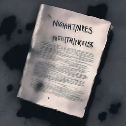 The image is a high-quality digital render of a book cover titled 'Nightmares'