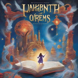 An artistic book cover titled 'Labyrinth of Dreams