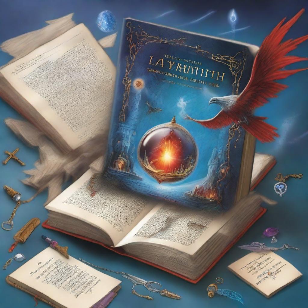 The artistic book cover of 'Labyrinth of Dreams' is now viewed from the top of a tornado