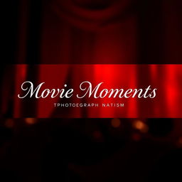 A YouTube banner for a professional photography channel named 'Movie Moments'