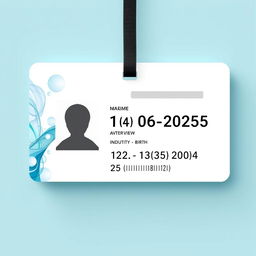 A beautifully designed identity card featuring a modern layout