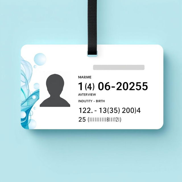A beautifully designed identity card featuring a modern layout