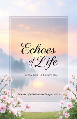 A beautifully designed book cover for the poetry collection "Echoes of Life"
