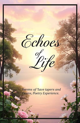 A beautifully designed book cover for the poetry collection "Echoes of Life"