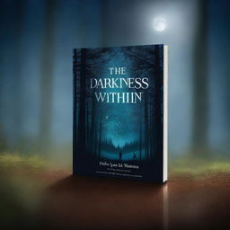 This is a high-quality digital art image of a book cover titled 'The Darkness Within'