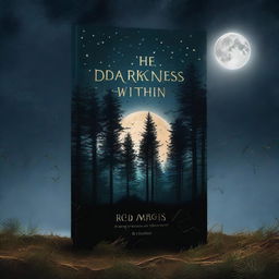 This is a high-quality digital art image of a book cover titled 'The Darkness Within'