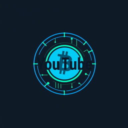 A modern and sleek logo for a YouTube channel focused on cryptocurrency