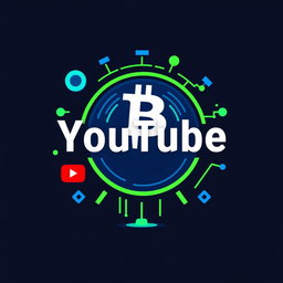 A modern and sleek logo for a YouTube channel focused on cryptocurrency