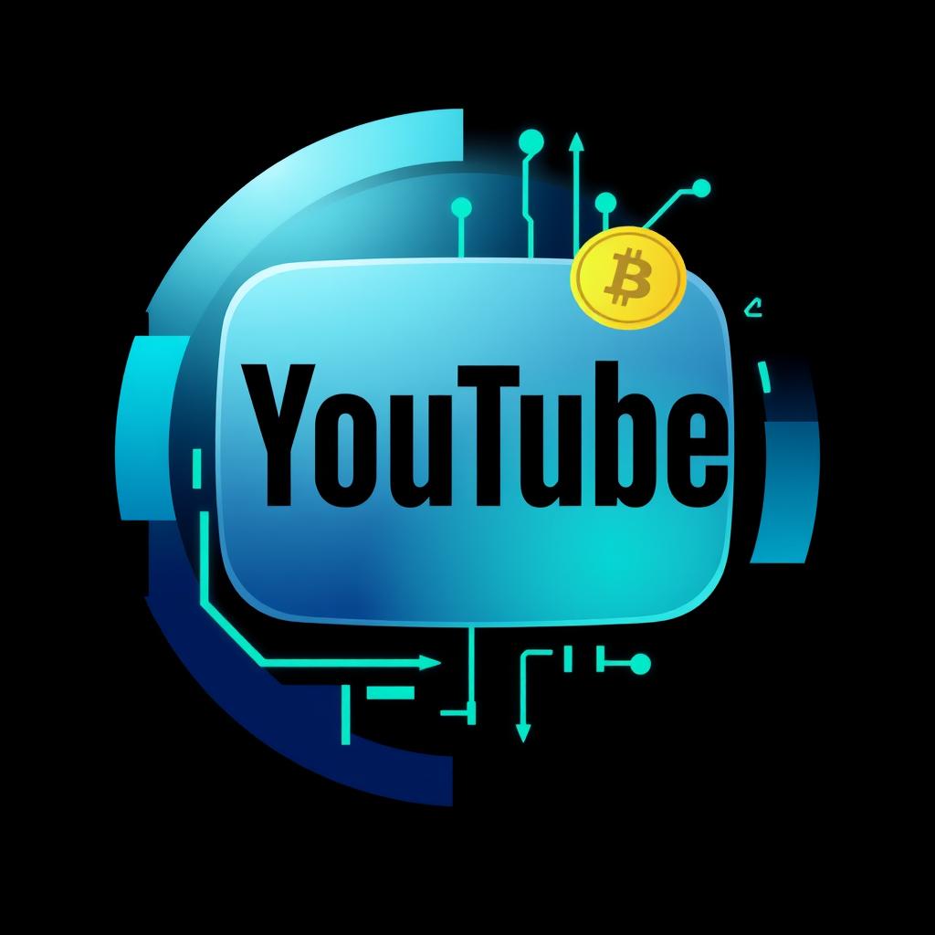 A modern and sleek logo for a YouTube channel focused on cryptocurrency