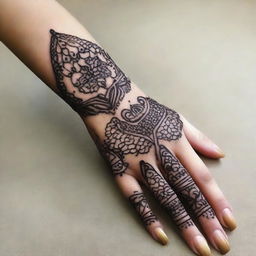 A perfect and stylish mehendi design, striking a balance between intricate and minimalist