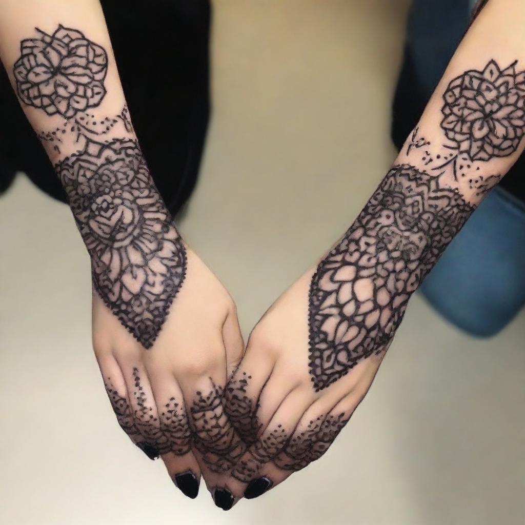 A perfect and stylish mehendi design, striking a balance between intricate and minimalist