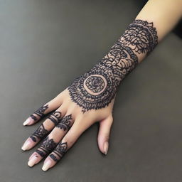 A perfect and stylish mehendi design, striking a balance between intricate and minimalist